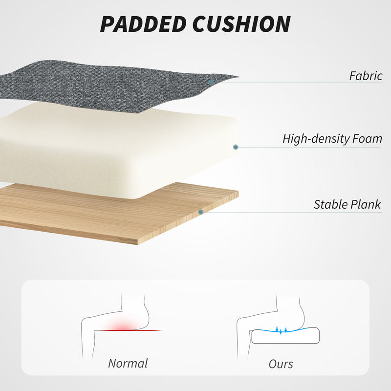 Ergonomic Executive Office Chair with Double Back Cushion and Tilt Function for Home, Charcoal Grey