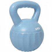 Kettlebell for Safe Home Strength Training with Anti Slip Handle 6 kg Blue AOSOM