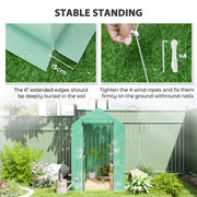 Green Walk In Greenhouse with Shelves 120 x 186cm for Plants and Seedlings by Outsunny