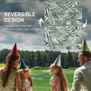 Green Reversible Outdoor RV Rug 1.5 x 2.4m Waterproof Plastic Straw Mat for Garden Camping by Outsunny