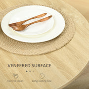 Round Folding Drop Leaf Dining Table for Small Kitchens or Dining Rooms Space Saving Oak