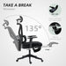 Black Ergonomic Adjustable Swivel Office Chair With Lumbar Support by HOMCOM