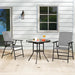 Set of Two Grey Folding Rattan Garden Chairs Lightweight and Durable by Outsunny