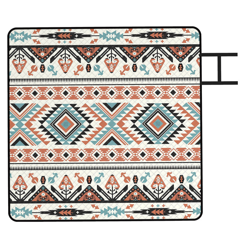 Camping Mat for 3 to 4 People with Water-Repellent Surface and Easy Carry Mixed Colour AOSOM