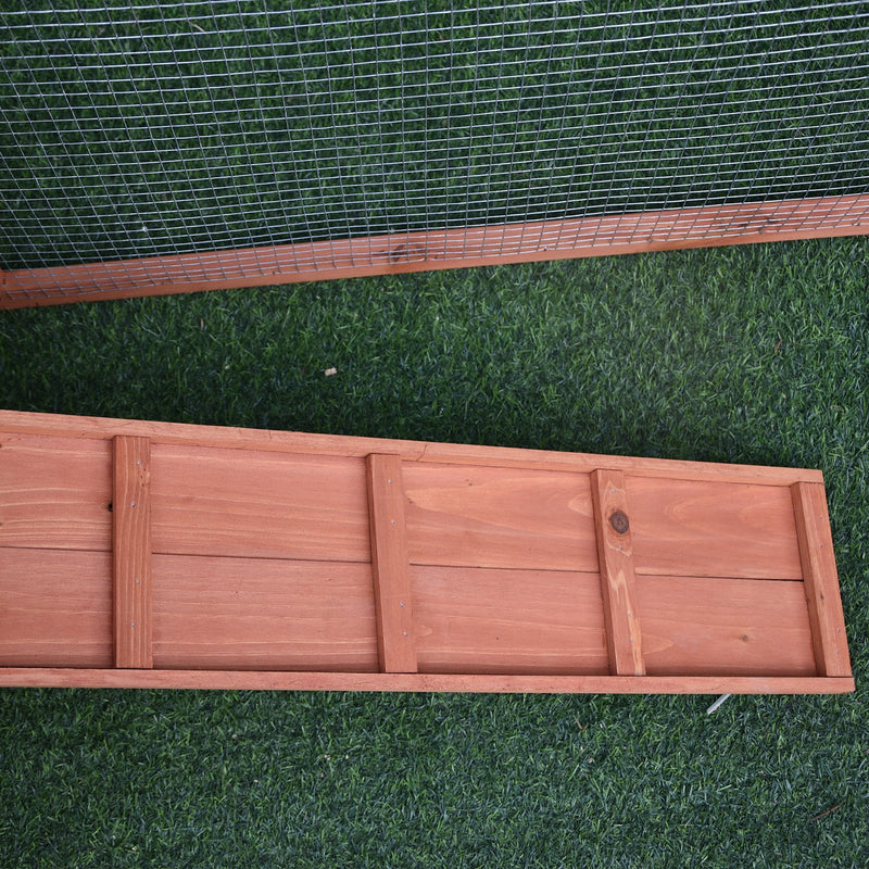 2 Tier Wooden Guinea Pig Hutch With Ramp Ideal For Outdoor Use, Natural Wood Colour