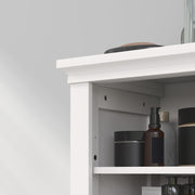 White Modern Bathroom Storage Cabinet with Shelves by HOMCOM