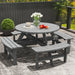 8 Seater Wooden Picnic Table and Bench Set Durable Fir Wood by Outsunny