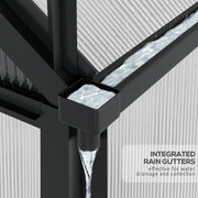 Large Walk In Polycarbonate Greenhouse With Sliding Door For Garden Plant Growth Grey