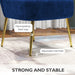 Dark Blue Velvet Feel Tub Accent Chair Stylish and Comfortable Seating by HOMCOM
