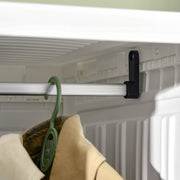 White Portable Clothes Wardrobe with Cube Storage and Hanging Rods by HOMCOM