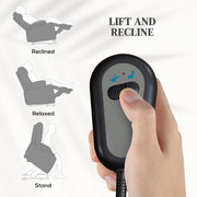 Electric Riser Recliner Armchair with Remote Control and Padded Footrest for Comfort Grey