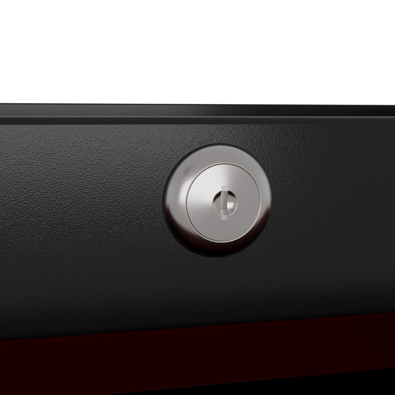 5 Drawer Lockable Steel Tool Chest With Wheels And Handle For Garage Or Workshop Red