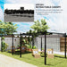 Grey 3x3 Metal Pergola with Retractable UPF30+ Canopy and Magnetic Fixture by Outsunny