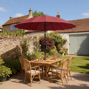 Garden Parasol Umbrella with Adjustable Tilt for Sun Protection and Shade Wine Red Outsunny