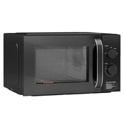 23L 800W Small Black Manual Microwave With 5 Power Levels and Defrost by HOMCOM