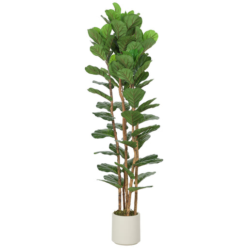 180cm Artificial Fiddle Leaf Fig Tree Decorative Indoor Plant for Home or Office Green