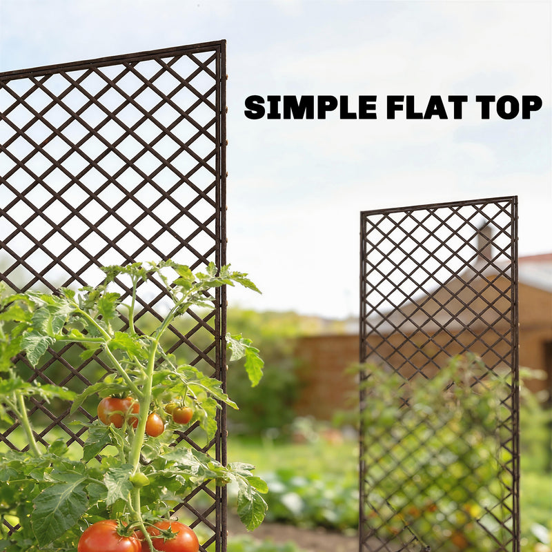 Garden Arch Set for Climbing Plants Hand Woven Wicker Slim Design Natural Wood Finish