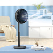 Adjustable Black Pedestal Fan with Oscillating Head and Tilt Function