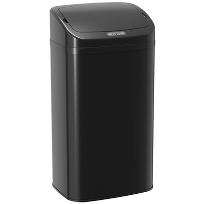 Sensor Kitchen Bin 48L Hands Free Hygienic Waste Disposal Large Capacity Black Homcom