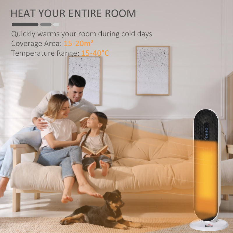 Electric Heater with Thermostat and Remote for Fast Even Heating in Small Rooms