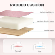 Pink Velvet Feel Tub Office Chair with Padded Seat for Home or Office Use