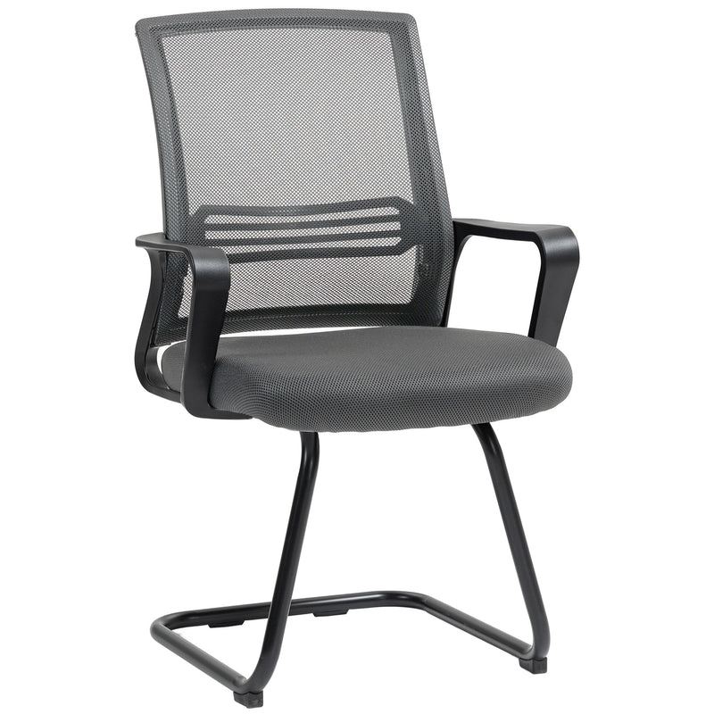 Mesh Desk Chair with Ergonomic Backrest for Comfortable Home Working Dark Grey