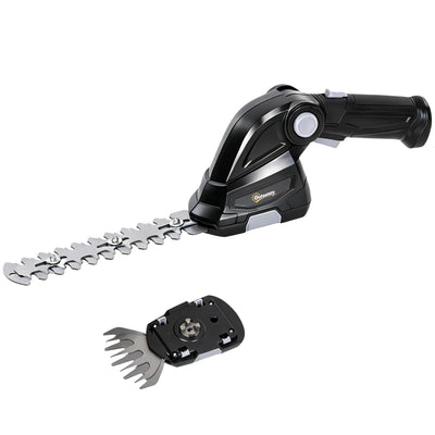 Cordless Hedge Trimmer and Grass Shear for Easy Garden Maintenance Black AOSOM