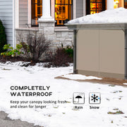 Waterproof 3 x 3m Gazebo Canopy Cover Ideal for Outdoor Events and Garden Use Grey AOSOM