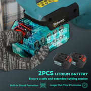 Cordless Electric Hedge Trimmer with 51cm Blade and 2 Batteries for Shrubs and Branches by Outsunny