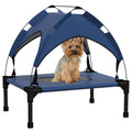Elevated Pet Bed With Breathable Mesh For Small Dogs Ideal For Cool Comfort Dark Blue