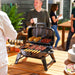 Folding Charcoal BBQ Grill with Thermometer Adjustable Vent and Handles by Outsunny