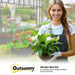 Set of Two Dark Grey Steel Garden Planters 181 x 93cm by Outsunny