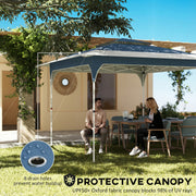 Pop Up Garden Gazebo with Double Roof for Easy Shade and Sun Protection Blue Outsunny