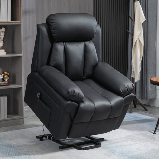 Electric Riser Recliner Armchair With Remote for Elderly Comfort and Support Black