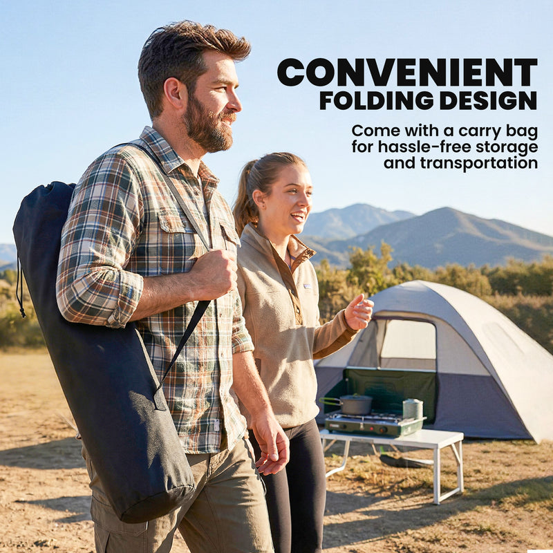 Folding Camping Chair with Padded Seat and Cup Holder for Garden or Outdoor Use Dark Blue
