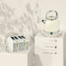 Cream Cordless Kettle and Toaster Set Polished Metal Stylish Kitchen Appliances by HOMCOM