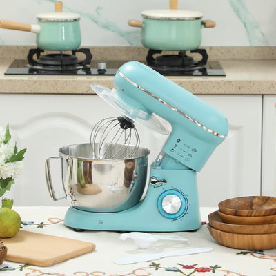 1300W Kitchen Stand Mixer With Dough Hook And Beater For Baking Tasks, Blue