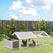 White Wooden Chicken Coop With Nesting Box and Openable Roof for 4-8 Chickens by PawHut