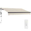 Beige 2.5 x 3m Electric Awning with Remote Control For Instant Shade by Outsunny