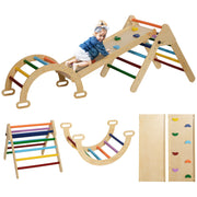 5 in 1 Toddler Climbing Frame with Ramp and Arch for 18 - 48 Months Multicoloured by Aiyaplay