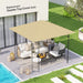 Beige 3m x 3m Gazebo Canopy Replacement Cover Water Resistant with UPF30+ by Outsunny