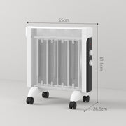 2kW White Electric Heater with Adjustable 10-45â„ƒ Temperature Control by HOMCOM