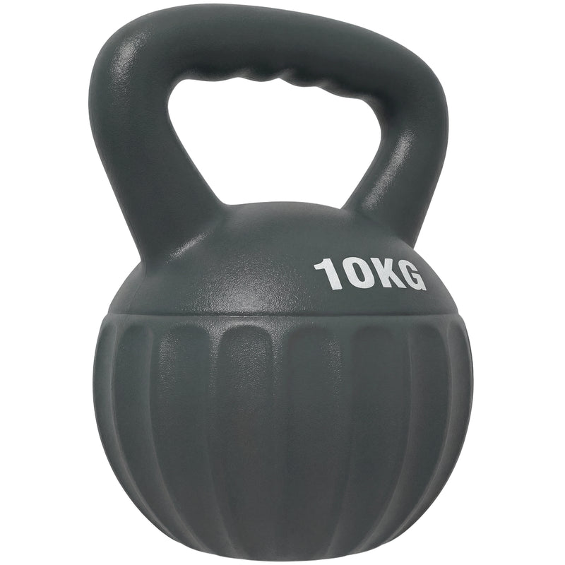 Kettlebell 10 kg for Safe Home Strength Training with Stable Base Grey AOSOM