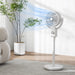 White Pedestal Air Circulation Fan with Oscillating Function by HOMCOM
