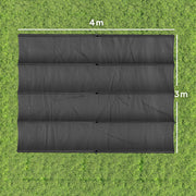 UV Resistant Retractable Replacement Pergola Canopy 4 x 3 m Ideal For Outdoor Shade Dark Grey Outsunny