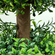 Set of 2 Artificial Topiary Boxwood Trees 100cm Green Indoor Outdoor Decor by HOMCOM