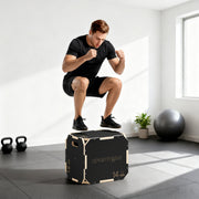Non Slip Wooden Plyo Jump Box for Home Fitness and Cross Training 31x36x41 cm Natural AOSOM