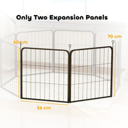 2 Piece Dog Pen Extension Panels with 3 Connecting Stakes for 60cm High Pet Playpen by PawHut