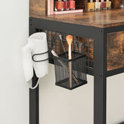 Vasagle Industrial Style Dressing Table with Tri-Fold Mirror and Stool