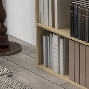 2 Tier Small Bookcase With Adjustable Shelf Ideal For Home Office Or Study, Natural